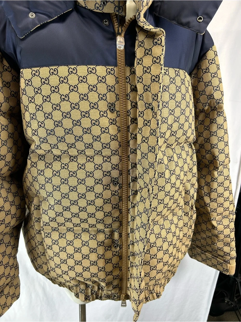 Gucci Gg Canvas Goose Down Jacket